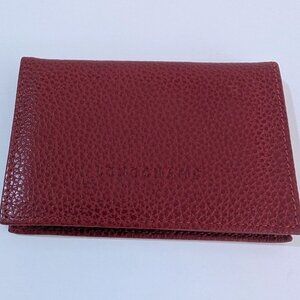 Longchamp Le Foulonné Card Holder in Red
